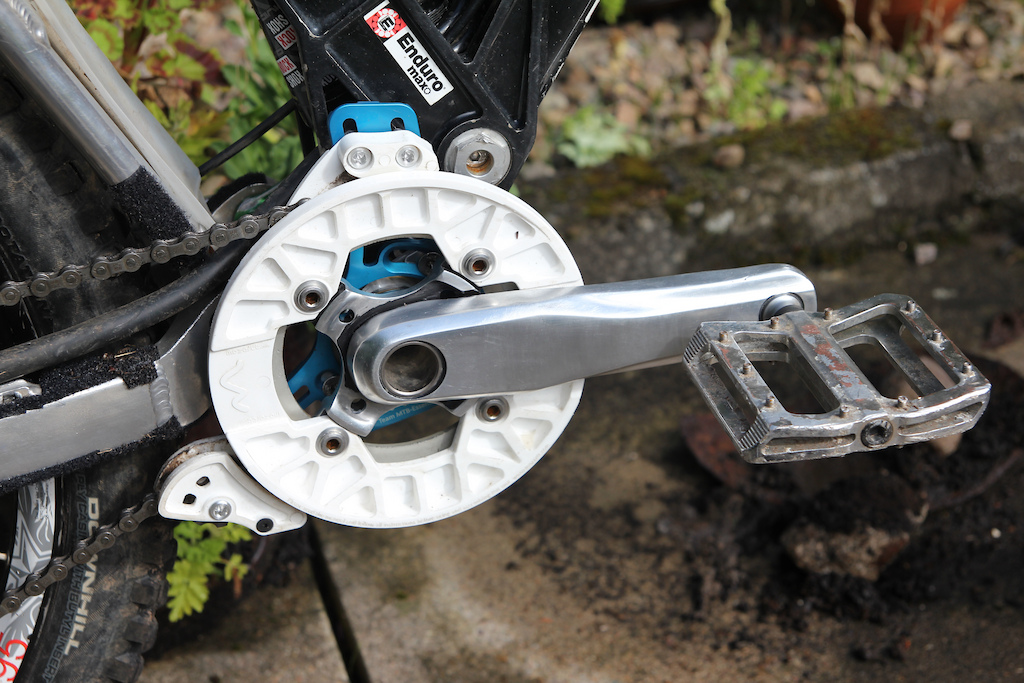 Iron Horse Sunday. Raw and polished saint cranks and Mozartt chain device.
