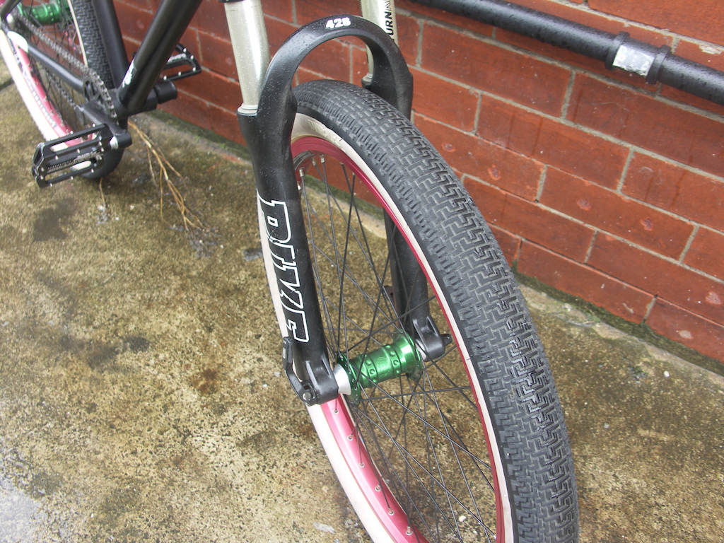 new forks, tires, pedals, bars, stem and brake