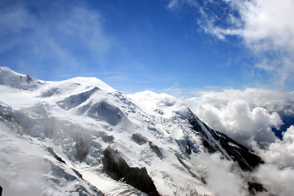 Mont Blanc, shot from Aiguille du Midi.