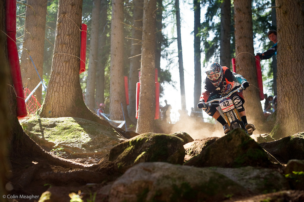Making up for lost time...Fabian Cousine was taking the track by storm, the broken foot he suffered in Mt St Anne is now a thing of the past.