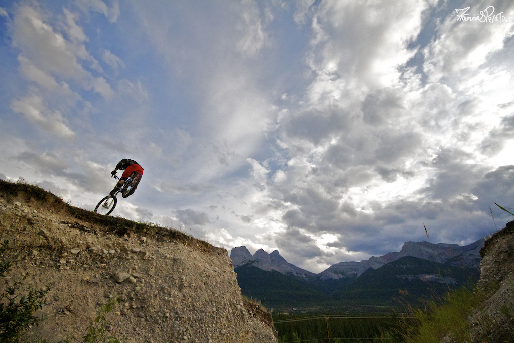 Striving for mediocrity.
Piloting the Ellsworth over the washout gap in Canmore.
Story at:

http://mtnmanjake.pinkbike.com/blog/Striving-for-Mediocrity.html