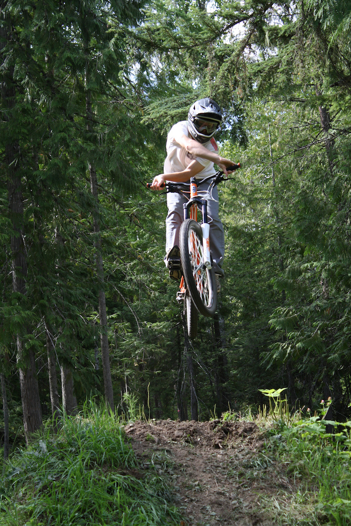 This is me riding in my back yard.