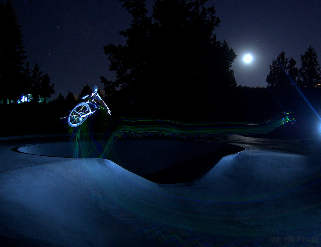 Switching things up... night glow stick fun! tron inspired