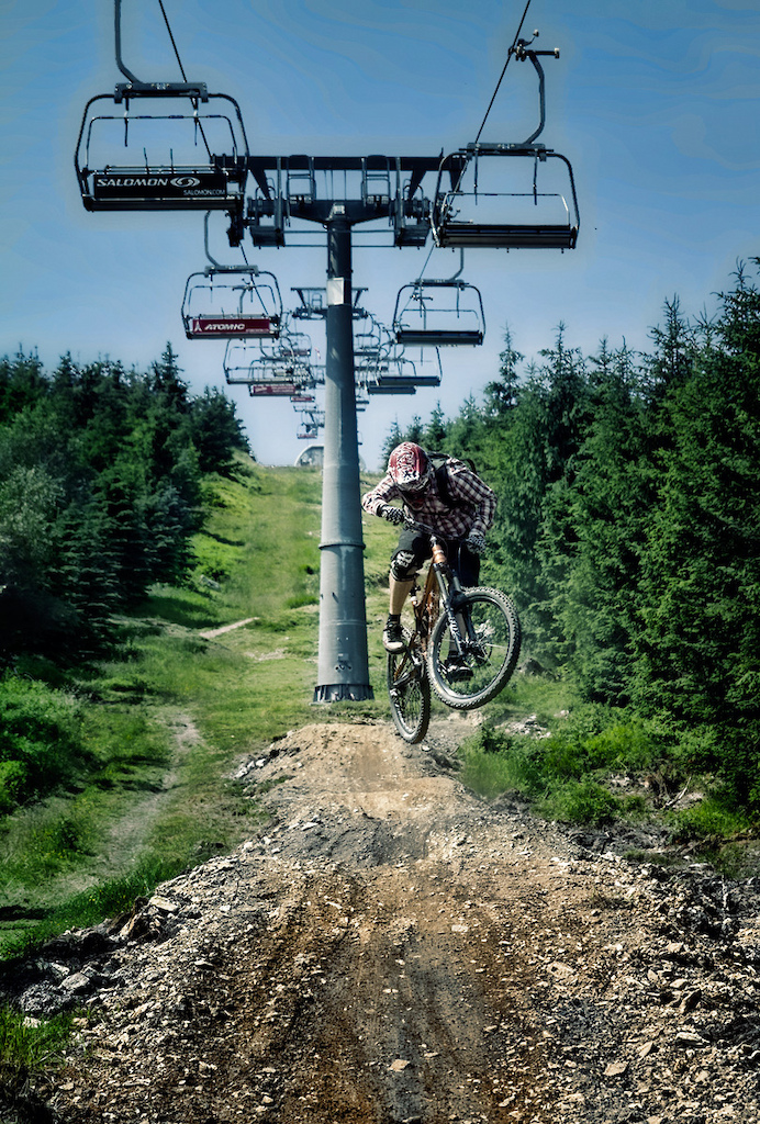 Testing the new AGang Ninja 3.0 on my favourite trail. Photo by Jan Mocnak.