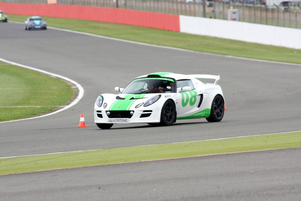 Me driving a Lotus Exige around the Southern Loop at Silverstone.