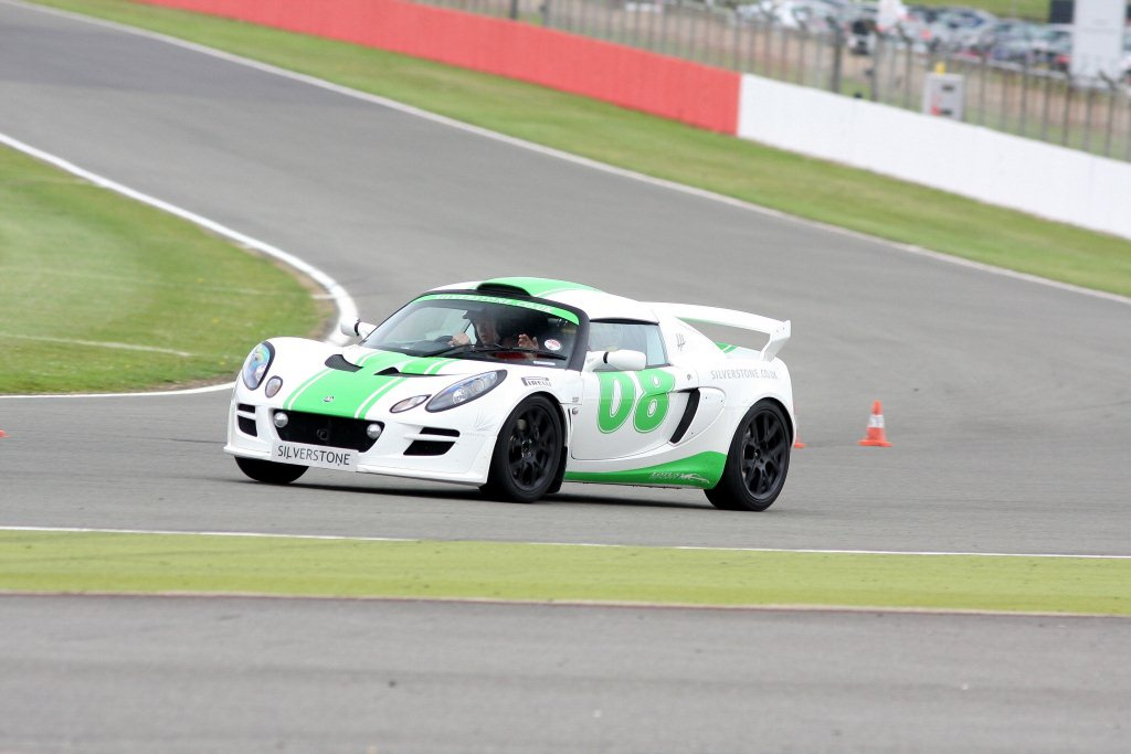 Me driving a Lotus Exige around the Southern Loop at Silverstone.