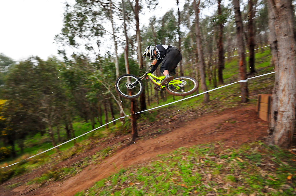 Final drop on Patto's Curse in the rain.
Landed it smoothly, straight up on the back wheel all the way to the line. Just wish I'd kept shooting!!!
1 of 2