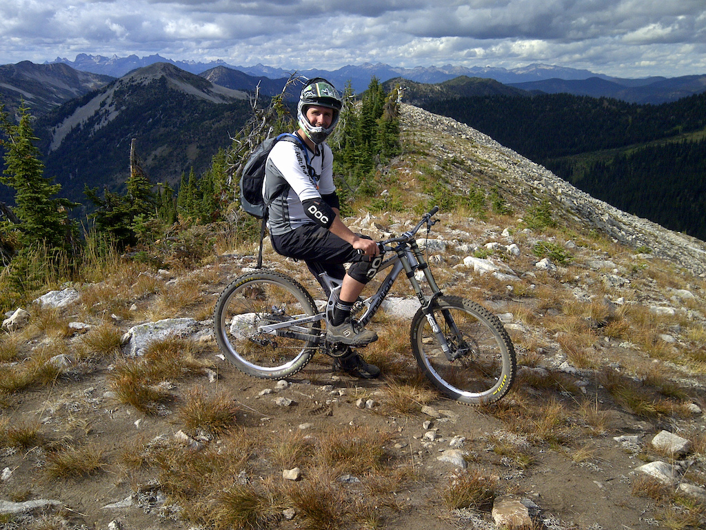 About to drop in to Nelson's Baldface Lodge - Meadow Trail to Shannon Pass! Big sweet Kootenay descent