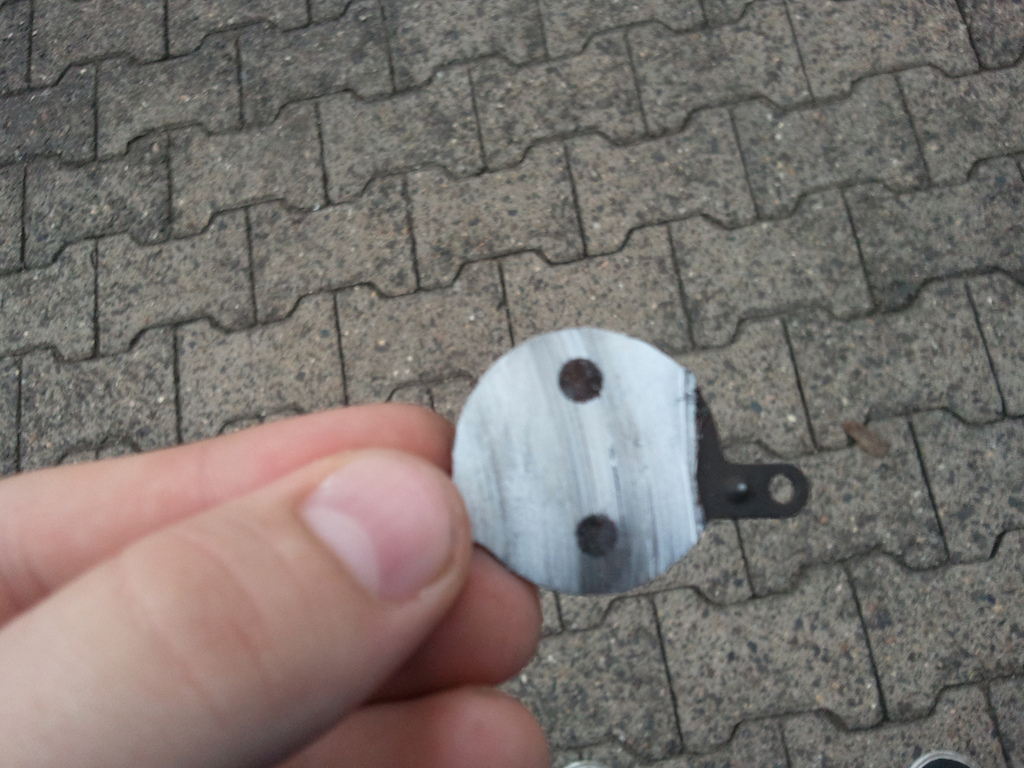This is how my magura julie brake pad looks after just 6 months of using ...