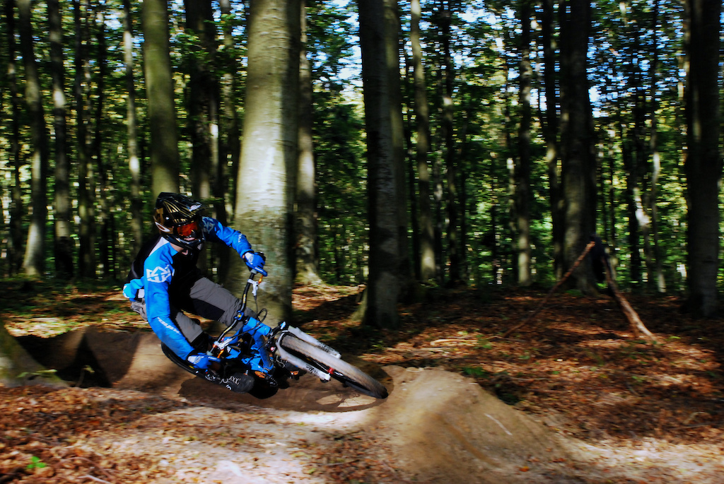 Trying to get low on berm.