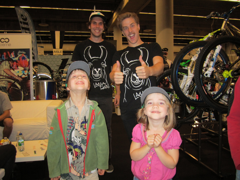 Lama Street riders with young fans!