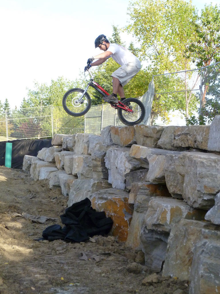 fun drop sequence i did...love the millwoods rock wall every time we go there!