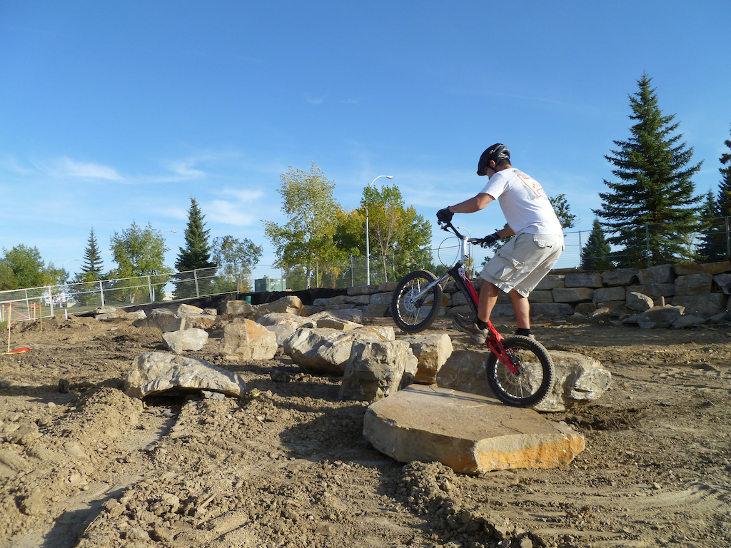 rocks before being made into the rock wall