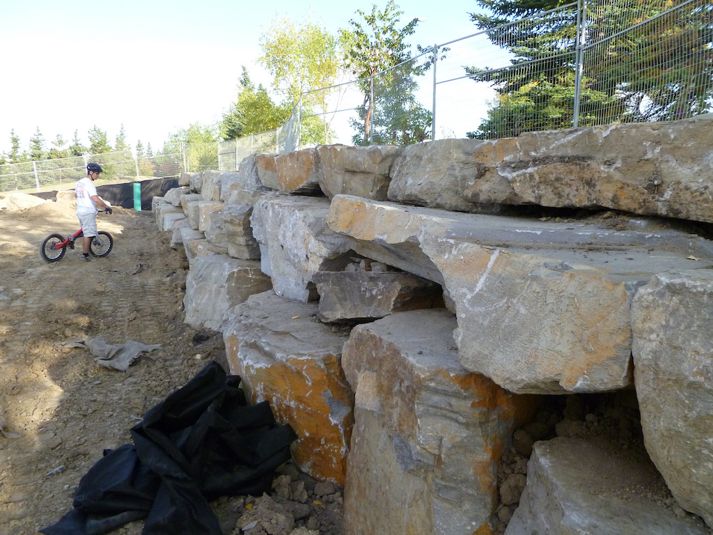 traversing the rock wall is good tech practice... :D