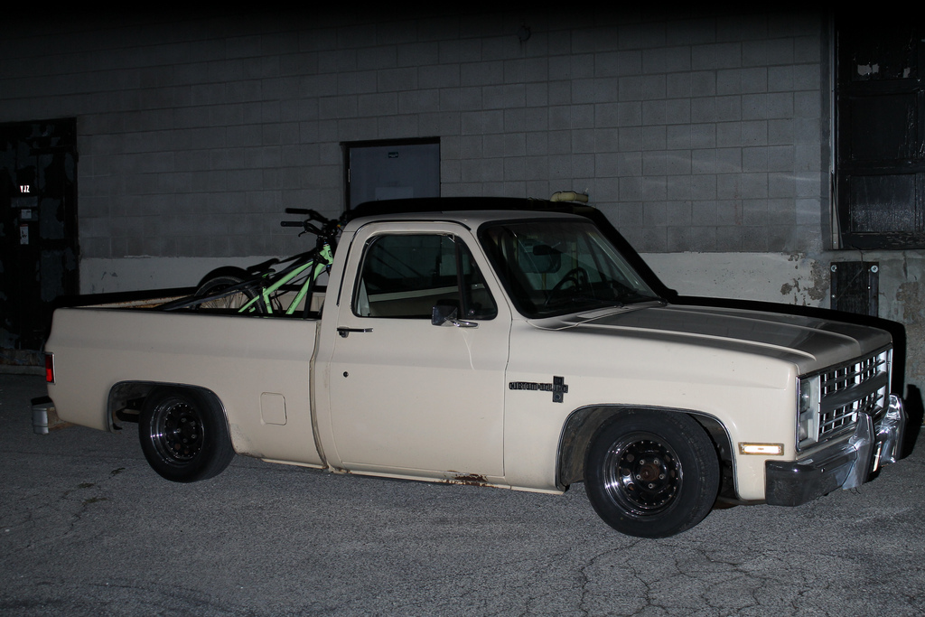 My new rat rod. 85 Chevy C-10 on air ride. I love this truck.