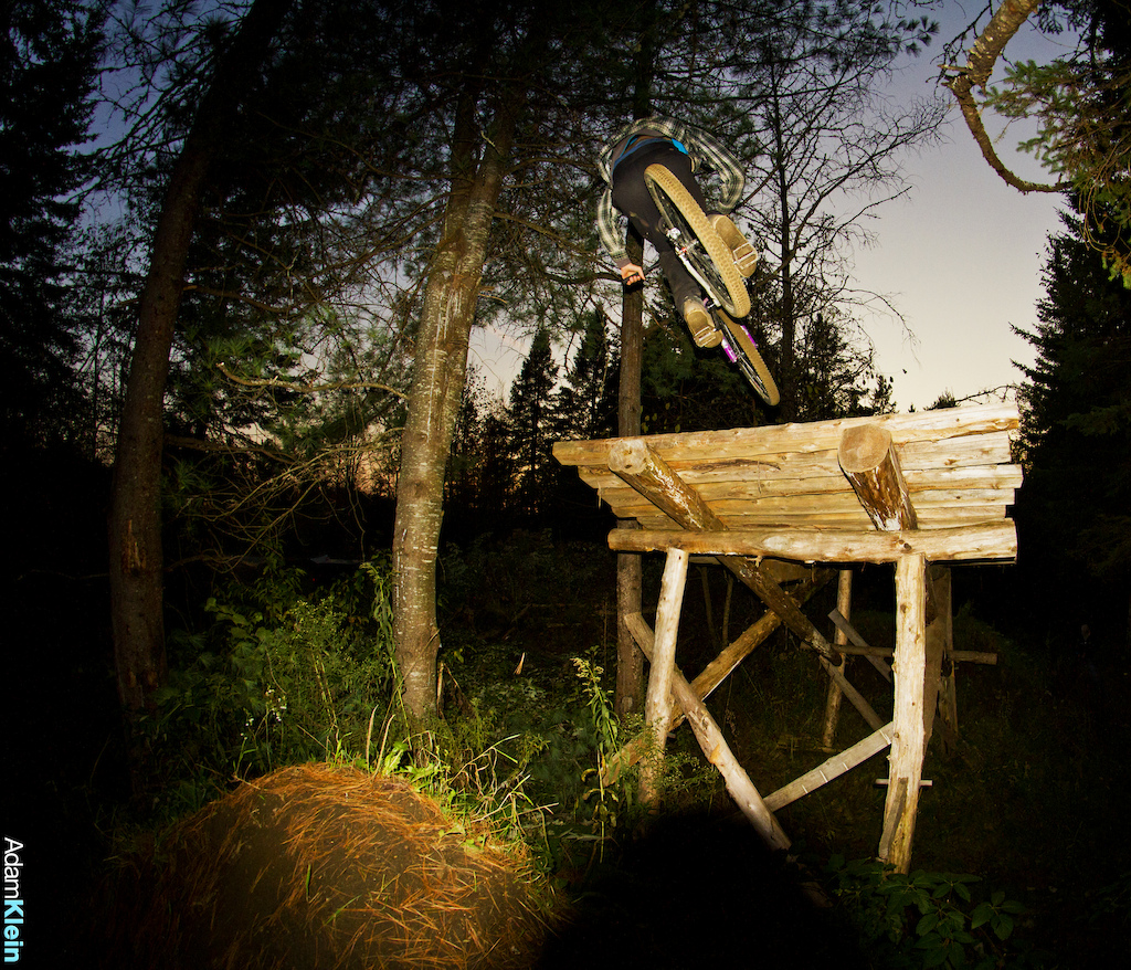 Sasha riding one of the best secret stashes in Vermont. NEKVT