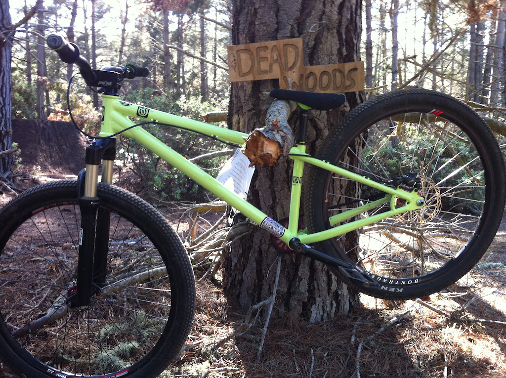 Yes, I do love my bike. Chilin in da woodz. Custom routed sign ;)