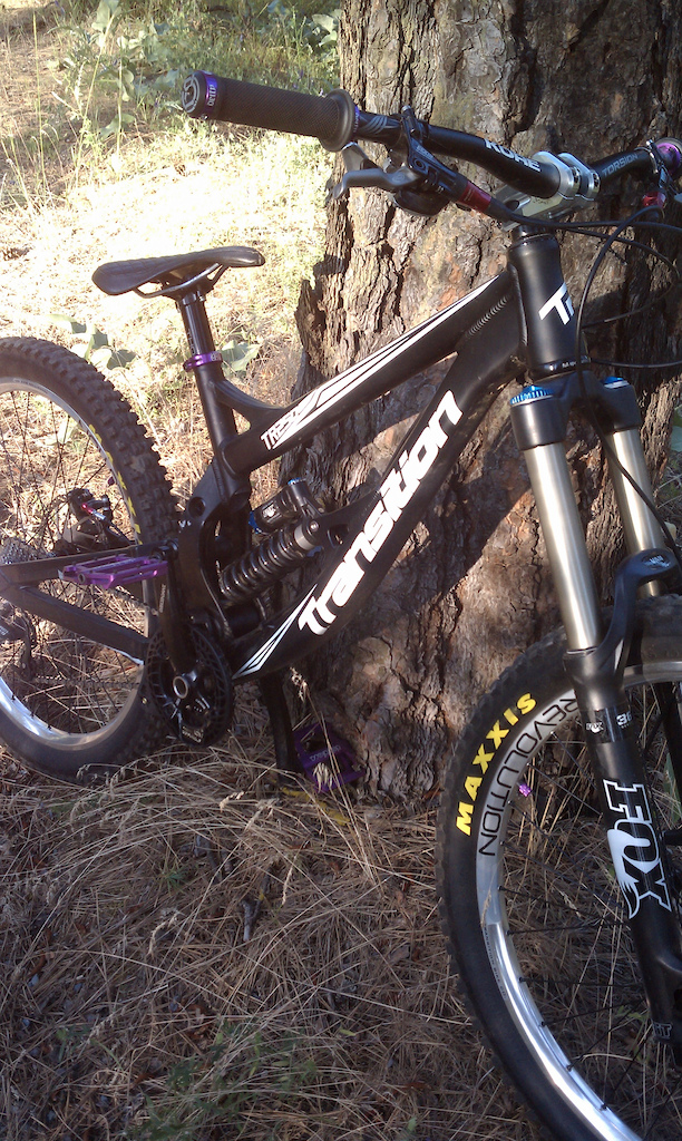 my Transition Tr-250 dialed with black and purple color scheme. LOVE this bike