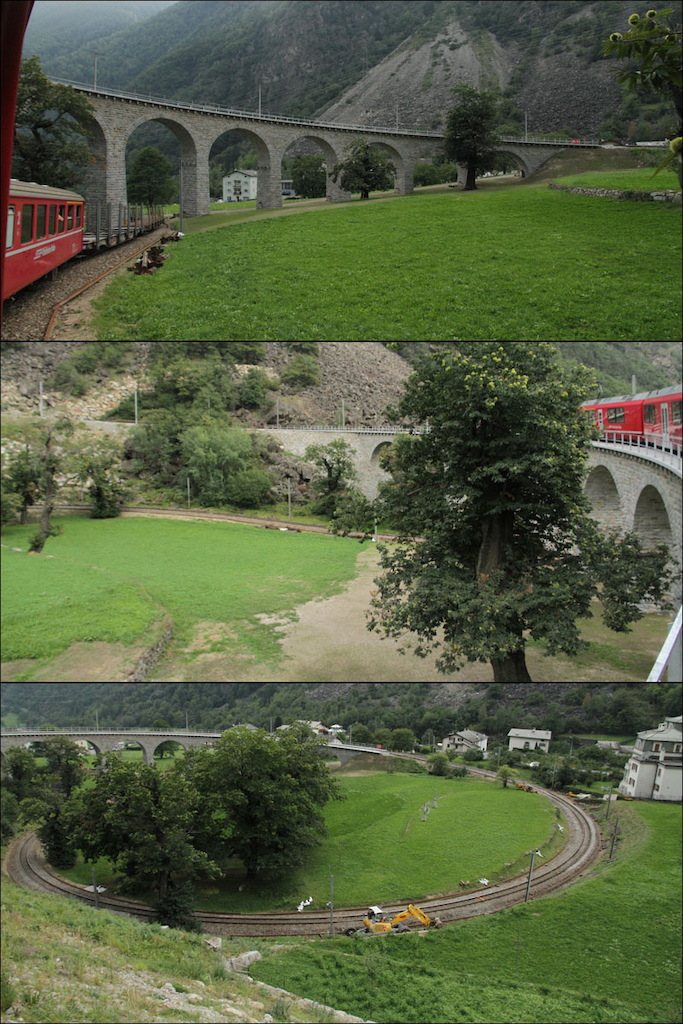 Those Swiss!  Engineered spiral rail bridges on the Rhaetische Bahn