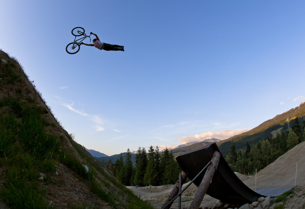 After Crankworx session, no crowds, no cash just for the love of the game. Legit Super-Seater.