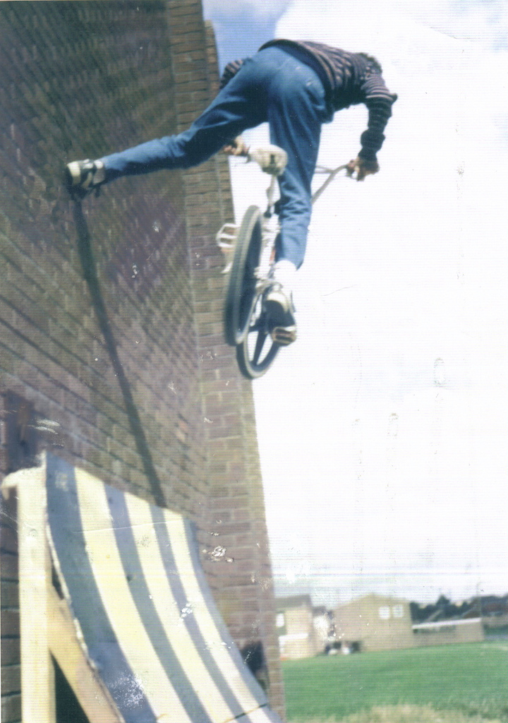 1984 - me age 14 - footplant!
The top of the pipe is 8ft !