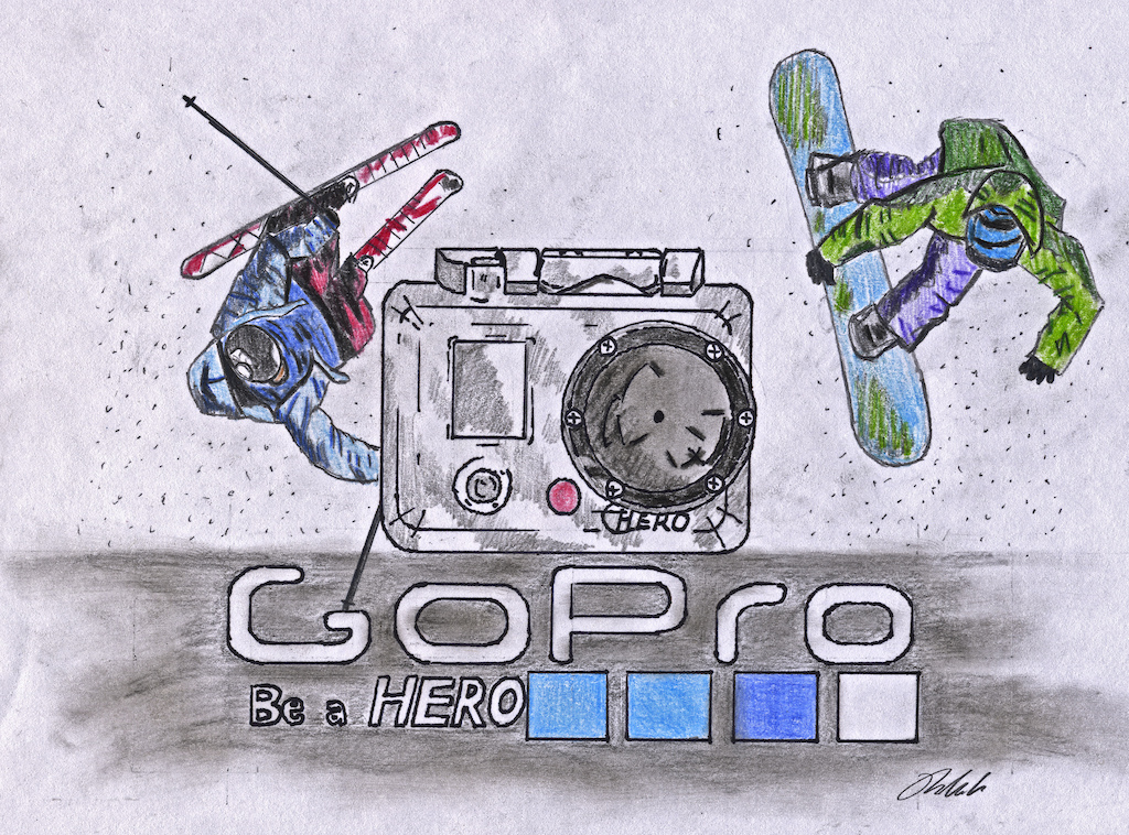 GoPro Drawing I made. I know its not biking but I just wanted to share it.