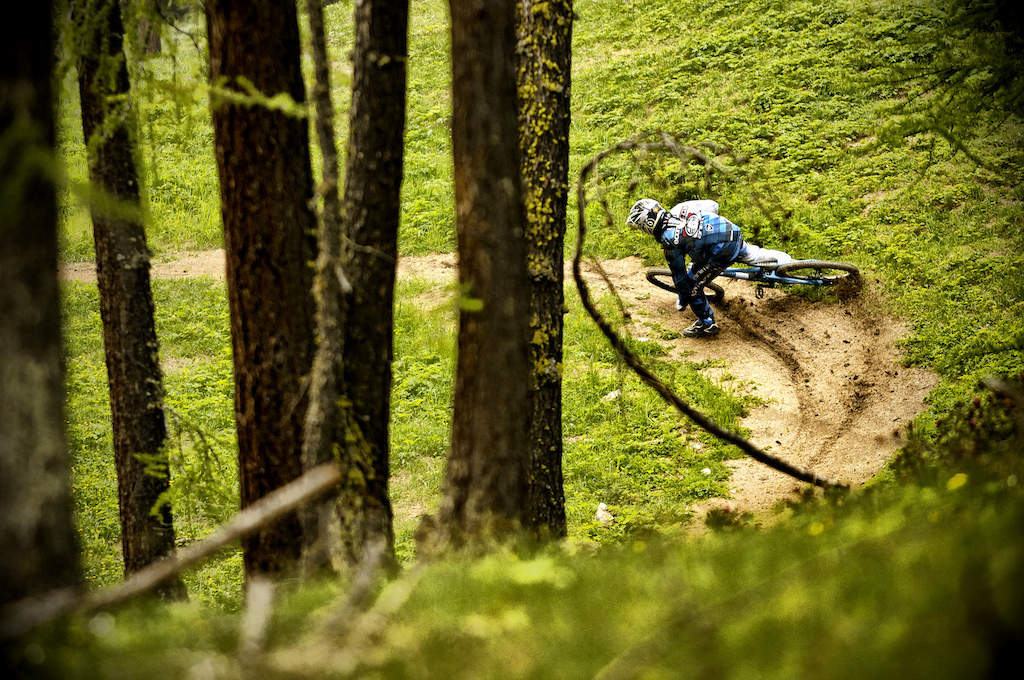 Dan drifting hard in Alpi Bike Resort