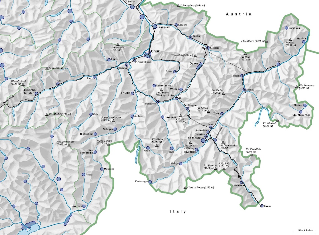 General Map of Graubunden