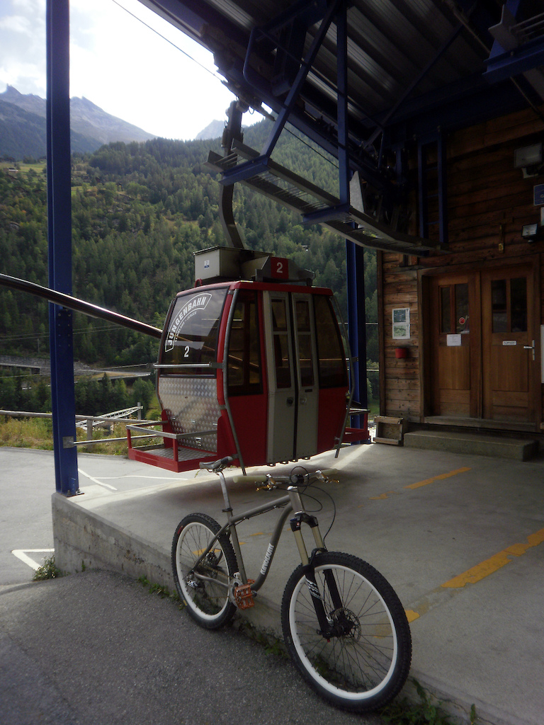 More tiny lifts, bike gets tied onto the outside of the cabin with rope.....literally rope, not a bungy...