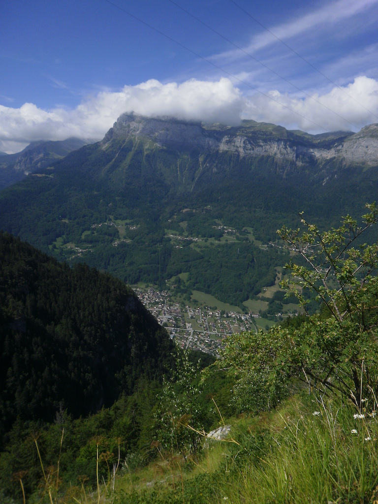 The first big descent, down the valley to meet the train to chamonix.