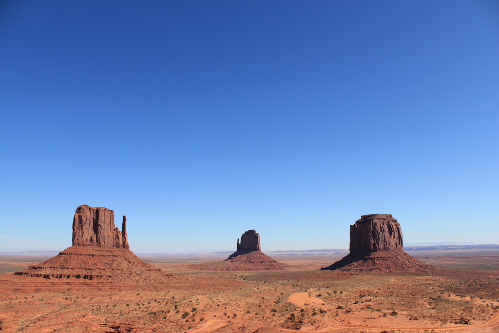 The rock formations at Monument Valley in Utah