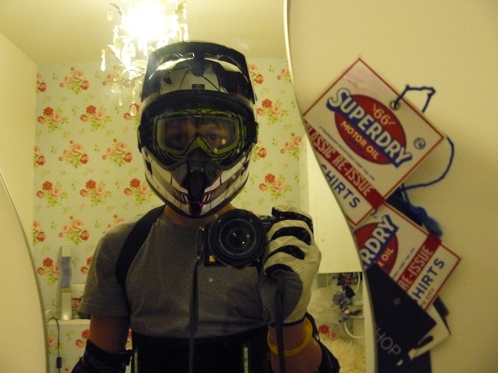 my helmet my back brace my gloves my goggles my elbow pads, fox 661 661 thor and ixs