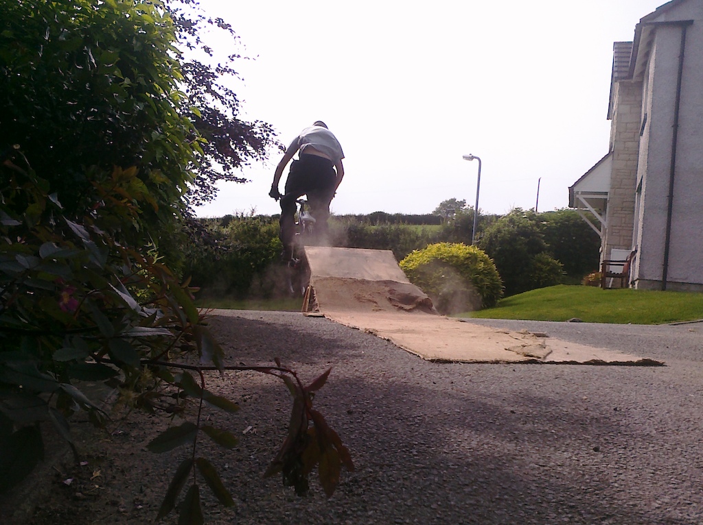 day i finished school went home and built a ramp was good fun :D