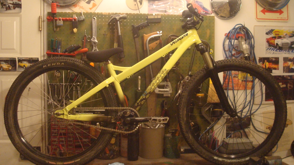 temporary fork, front wheel. just an update. getting new cranks + pedals end of this week. #stoked