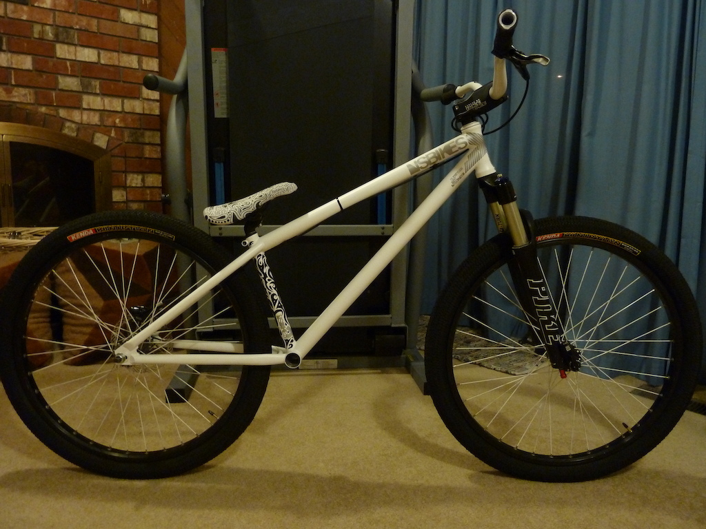 Gettin' there, just gotta get a stem, cranks, and a front sprocket.
