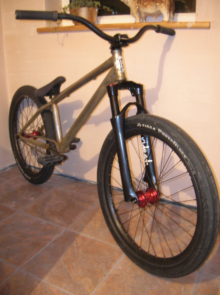 forks lowered to 65mm, octane one 2 piece pro crank and ns quark pro