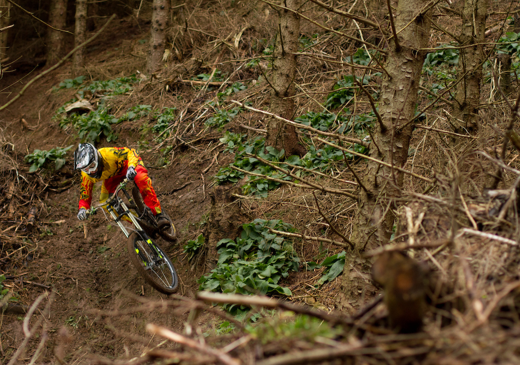 Brayton hitting the steep section, just before getting huge roost !