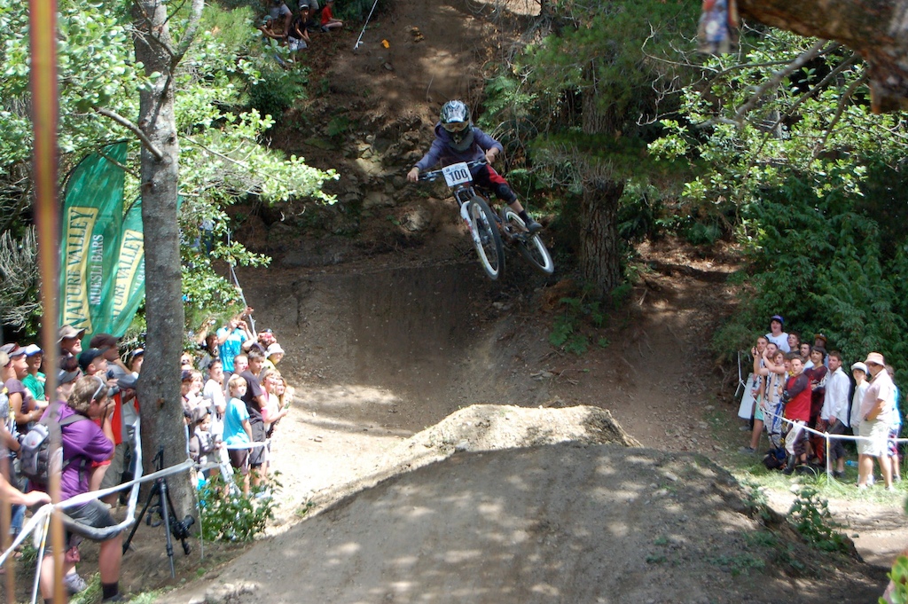 The only decent track there, the jump was sick! over a creek