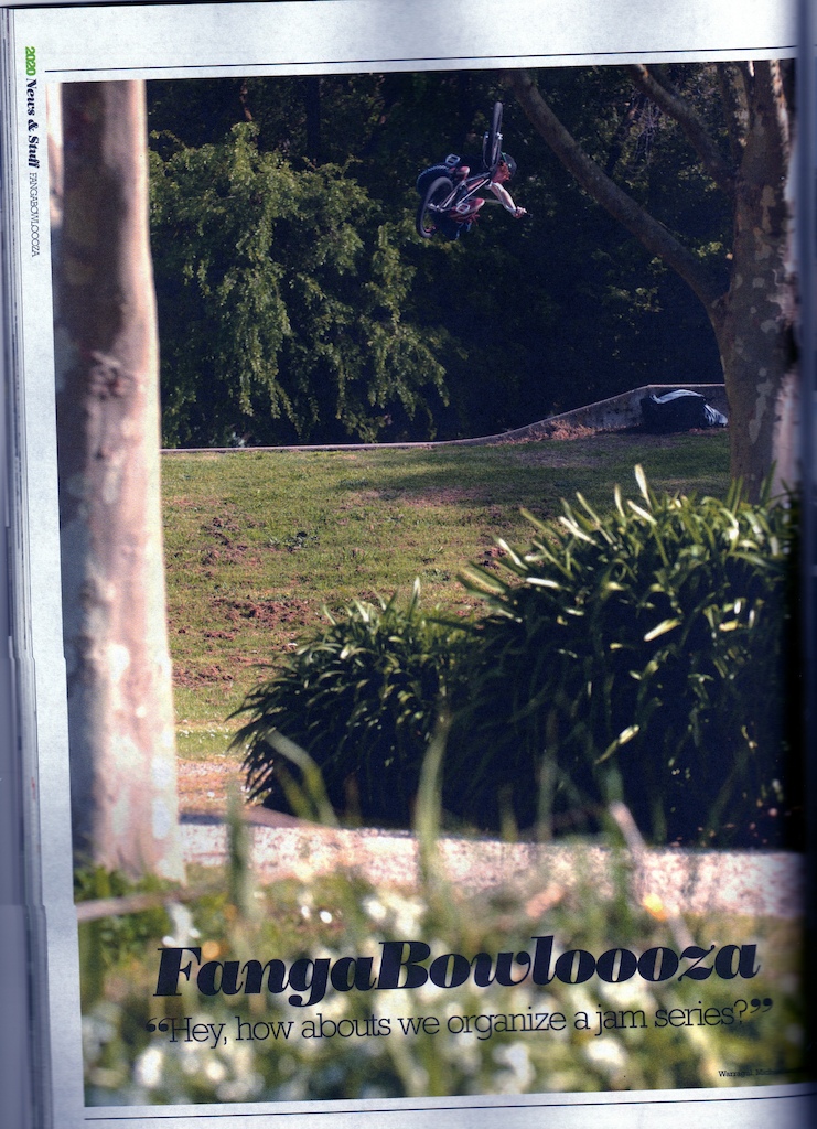 me in this months 2020 mag doing a invert at the fangabowlaooza jam. pic by gorak