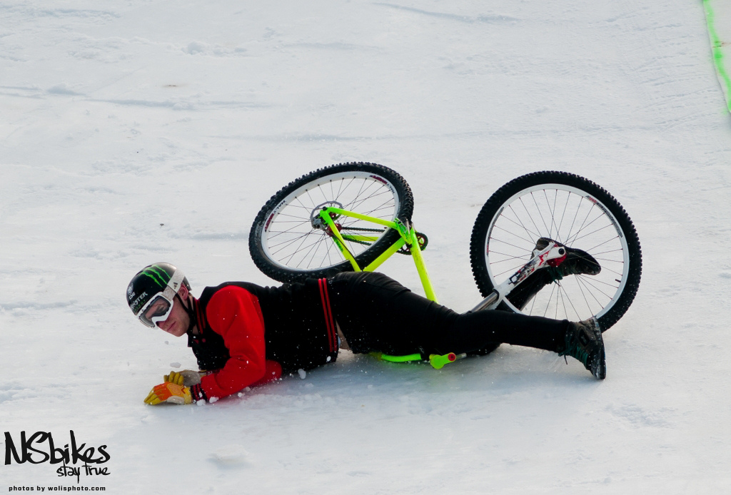 Icy course makes it no easier to all the riders - even Sam Pilgrim.