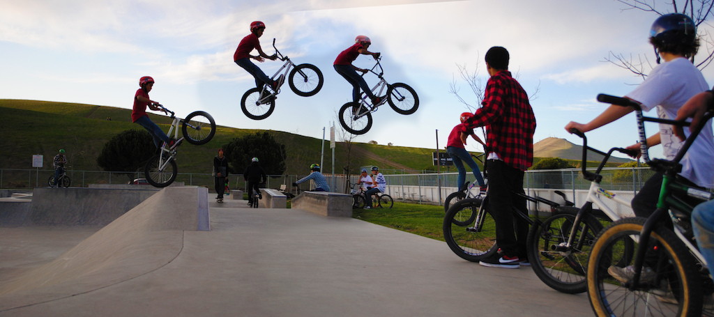 A sequence of Lil paul doing a bar over a fat gap at the Zorg bike co Jam...oh and hes only 13 years old