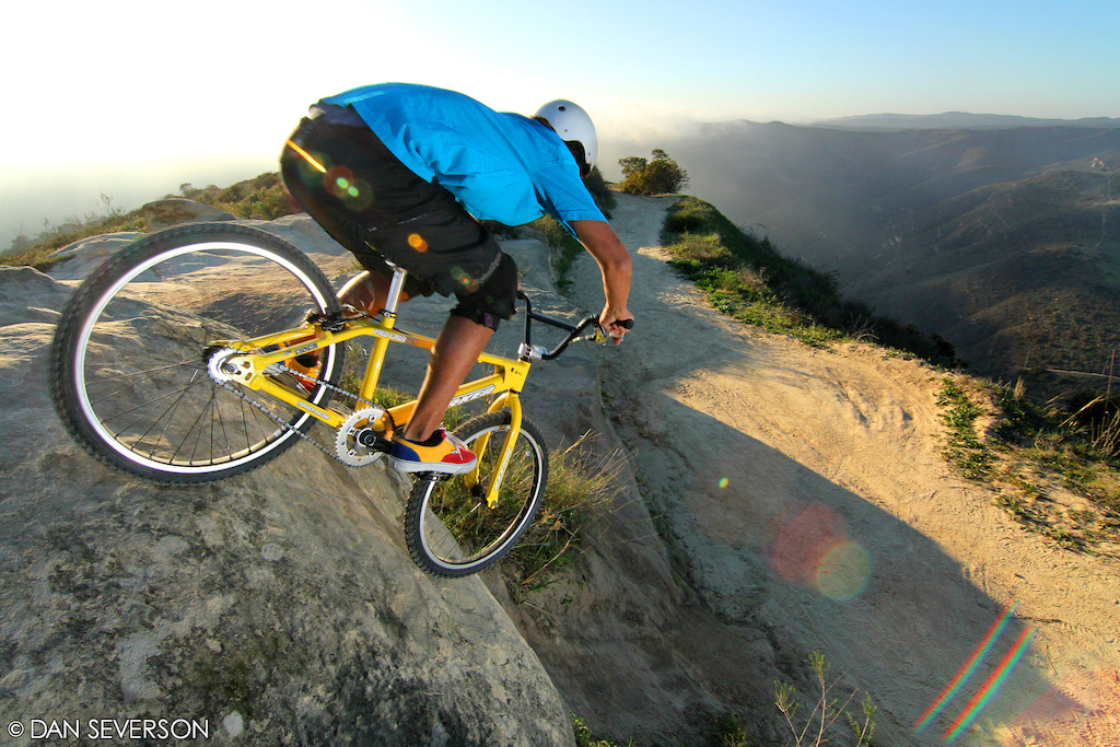 Friday afternoon photo shoot - Zak gets gnar on the Torker BMX!
0" of travel. ...Down the steep rock roller.