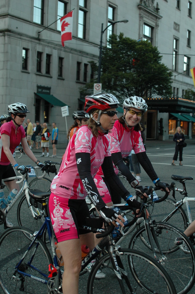 At the start of the Gran Fondo Whistler!