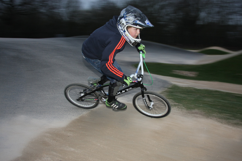 I took this shot at our local Pump Track using slow sync flash. Just getting to grips with my Canon 40D.