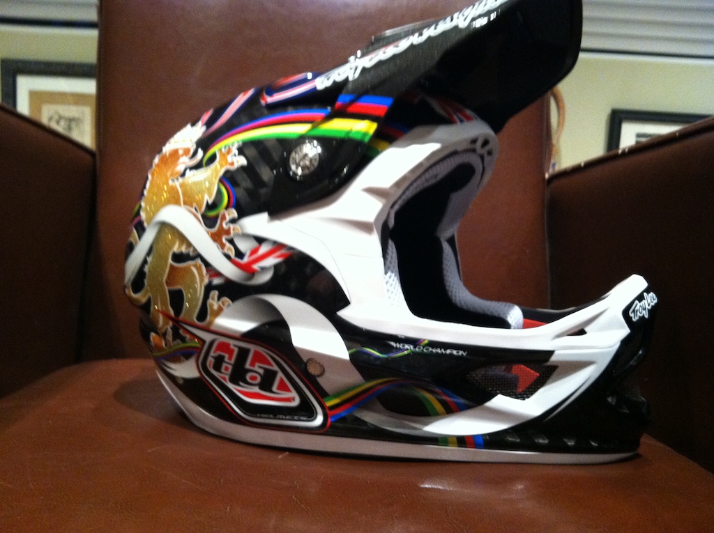 thanks Troy lee designs! 
the 2012 steve peat world cup helmet 
I got hooked up fatttt!!!