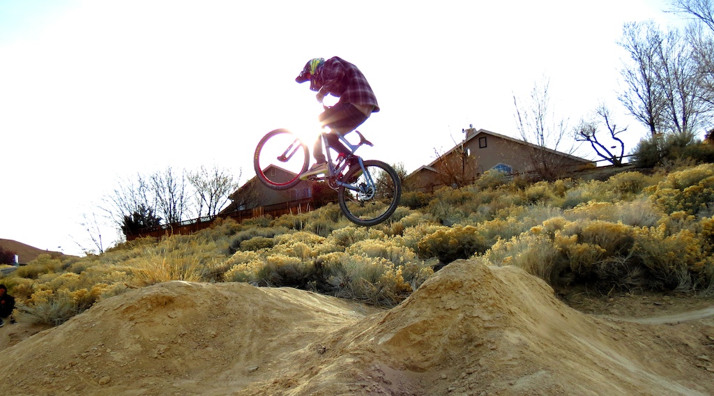 warming up on a small jump