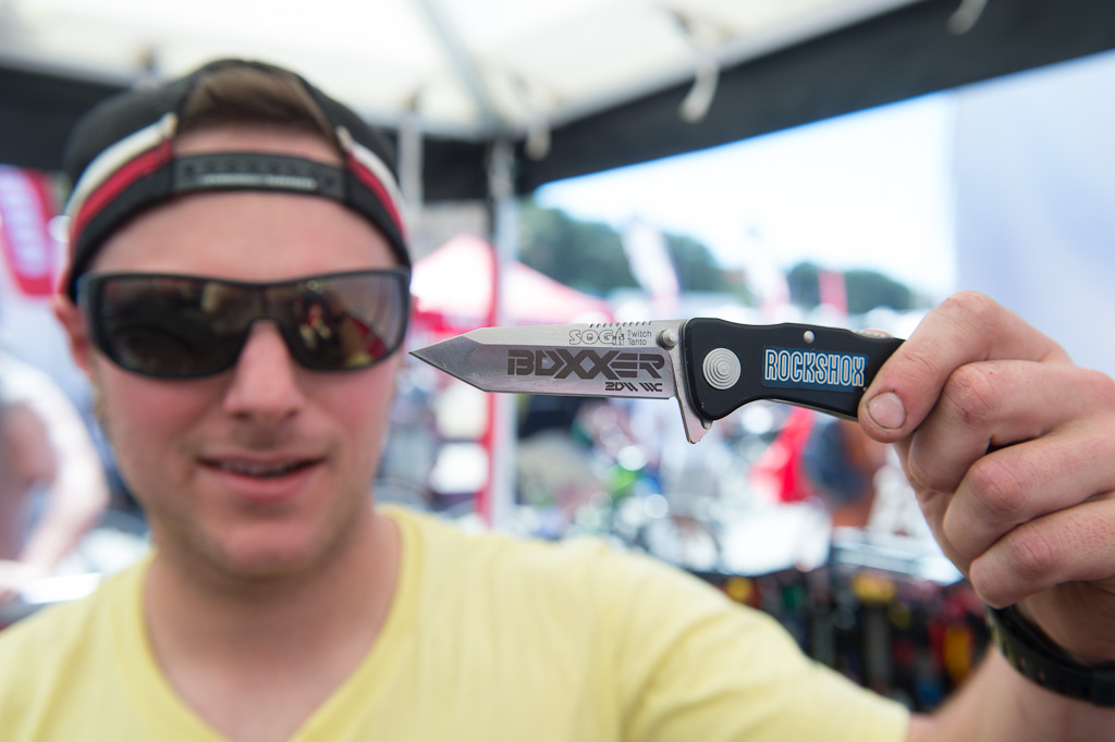 Evan Warner won the Boxxer Worlds last year, and one of the prizes he ended up with was this sick knife from SOG