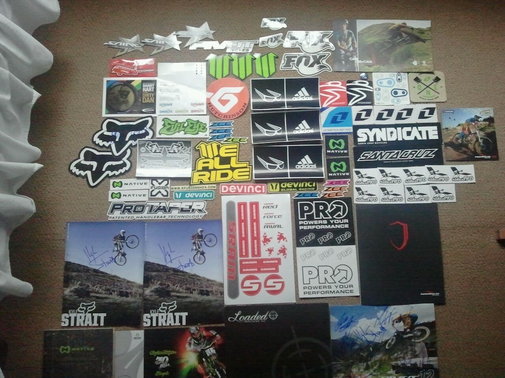 Buncha Sea Otter stickers/posters/booklets i picked up.....that big Fox Head sticker on the left i got signed by Cam Mccaul and Anthony Messere