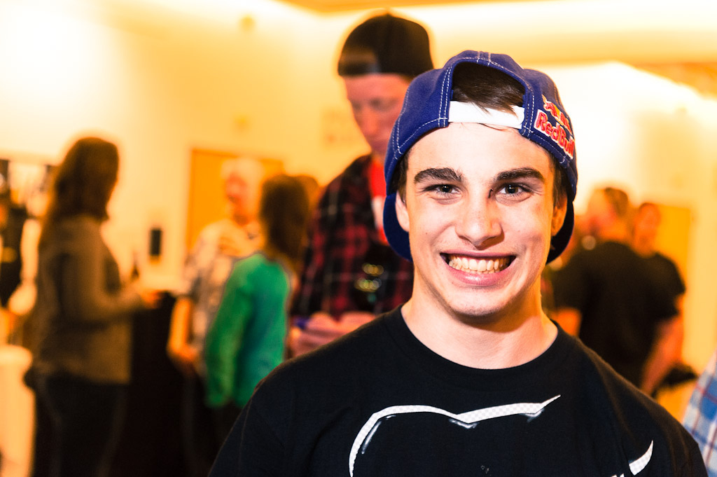 New Red Bull Athlete Anthony Messere at the Strength in Numbers movie premier in Monterey.