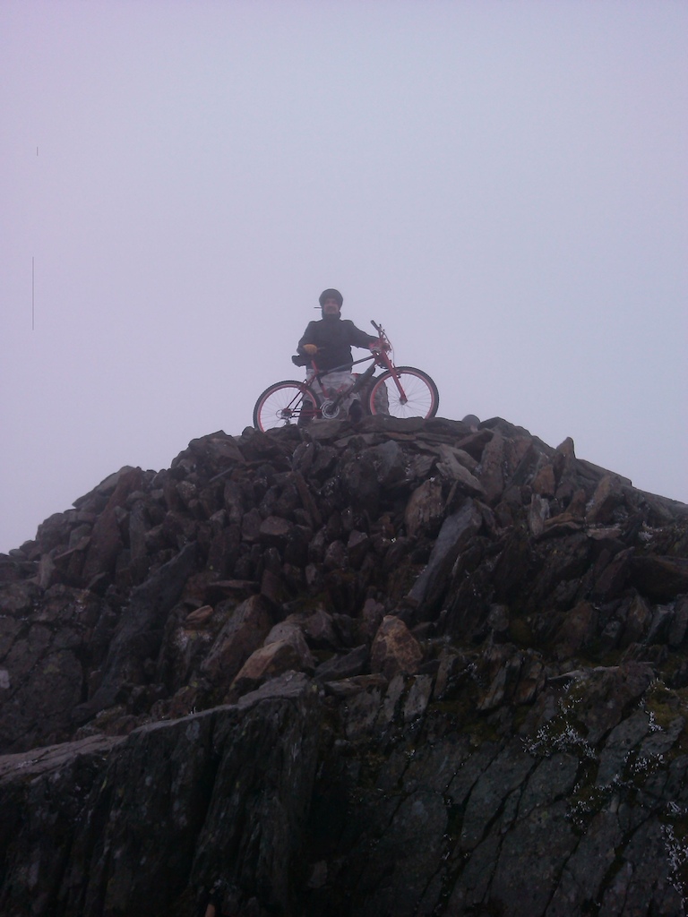 My dad at the summit of Snowdon